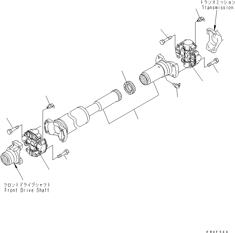 PROPELLER SHAFT A. 424-20-32111 KOMATSU