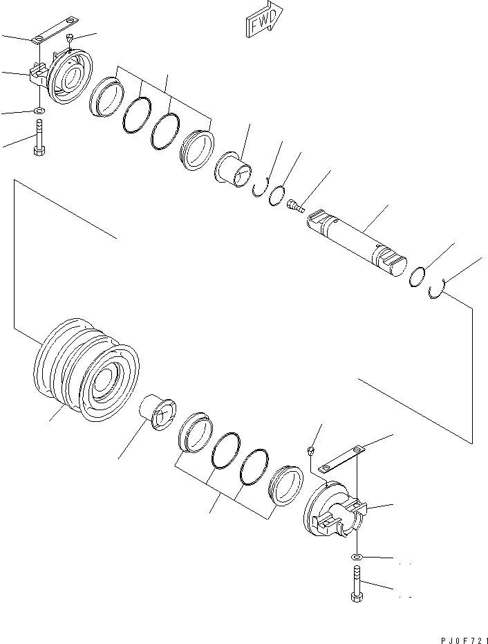 Опорный каток в сборе \0\11Y-30-00042 KOMATSU