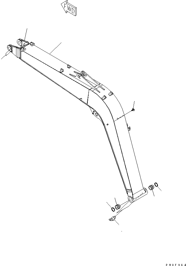 Стрела в сборе 21W-70-01422 KOMATSU