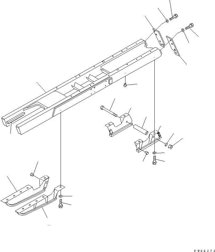 FRAME,TRACK, L.H. 11G-C74-4130 KOMATSU