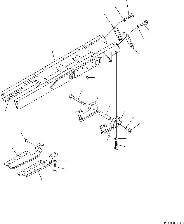 FRAME,TRACK, R.H. 114-X16-3231 KOMATSU