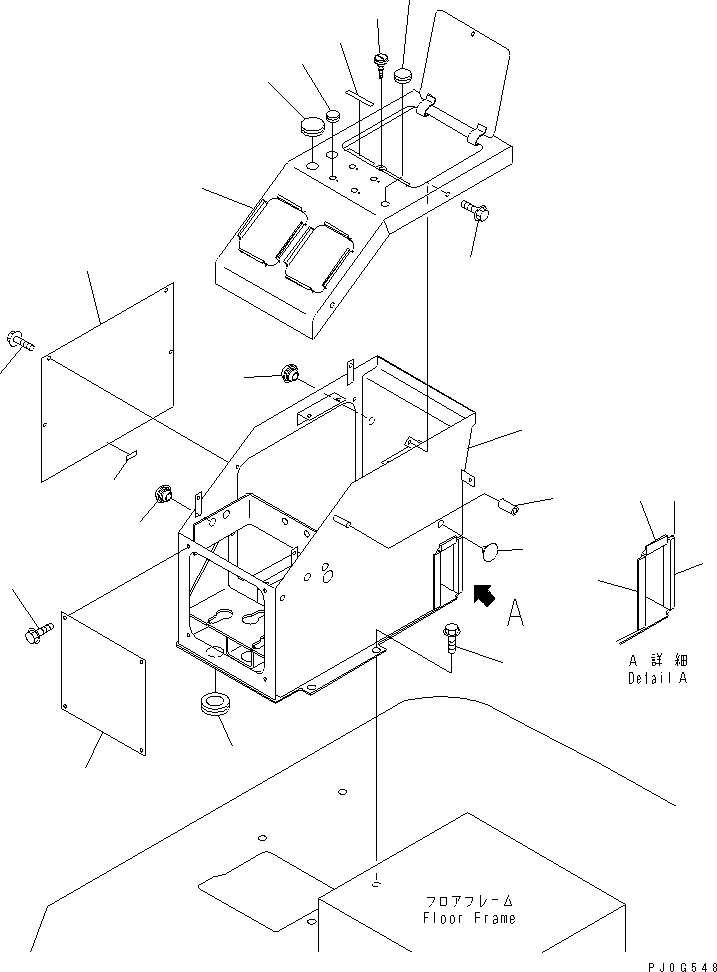 BOX,R.H. 415-54-22141 KOMATSU