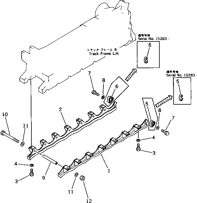 RETAINER,L.H. 195-30-37231 KOMATSU