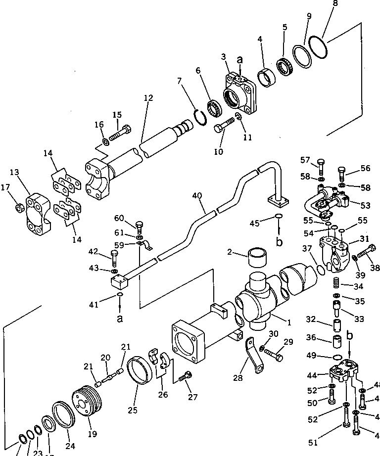 Трубка правая 195-63-22280 KOMATSU