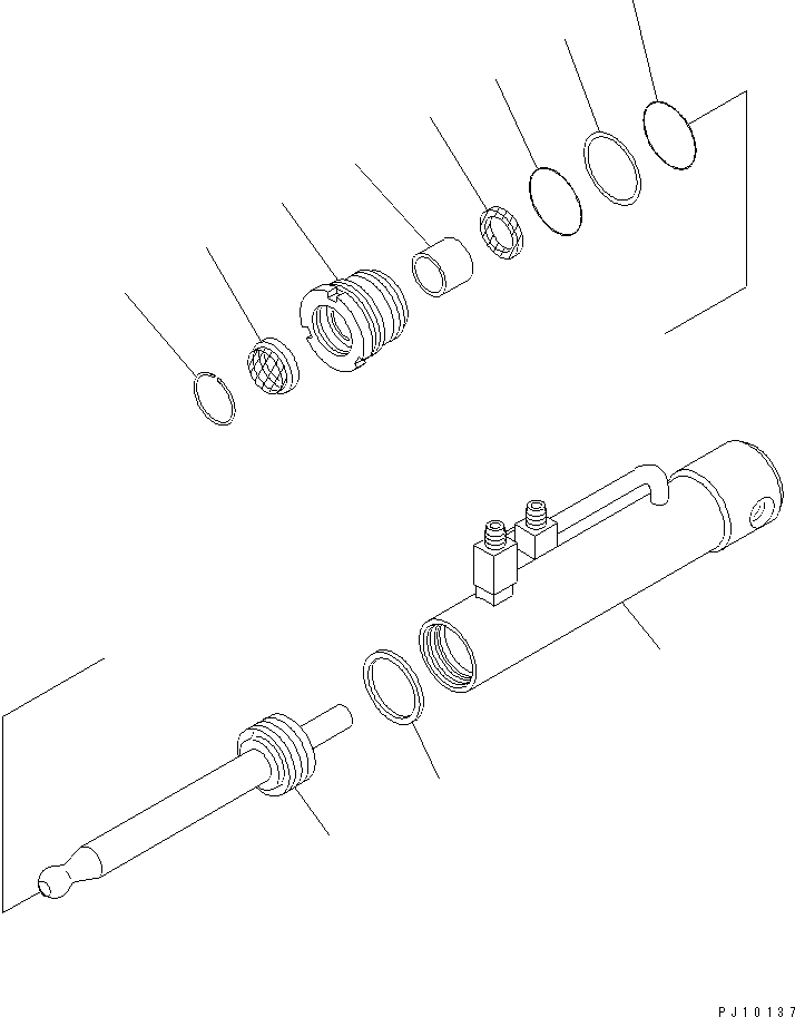 CYLINDER ASS'Y,PIN PULLER 195-63-08080 KOMATSU