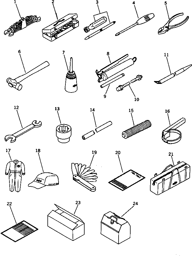 TABLE,SPARE PARTS (SPANISH) 195-98-24470 KOMATSU