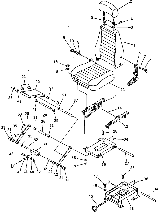 OPERATOR'S SEAT A. 205-57-00014 KOMATSU