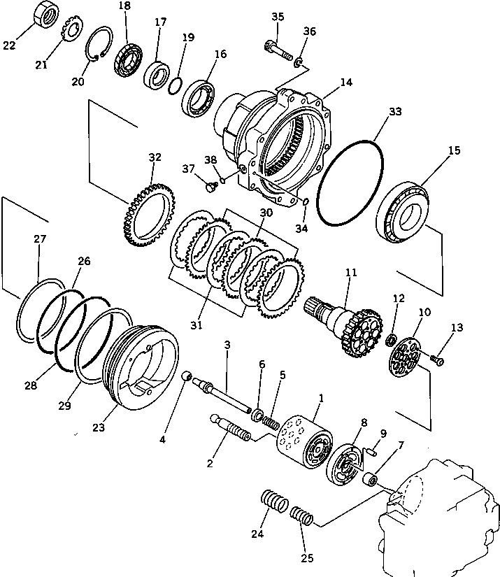 MOTOR SUB ASS'Y 706-75-03300 KOMATSU