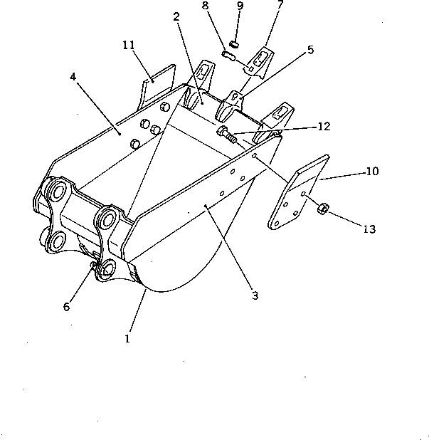 BUCKET,(SEE FIG. 7711) 205-926-7231 KOMATSU