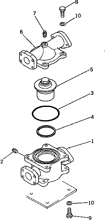 THERMO VALVE ASS'Y,THERMO 198-03-52301 KOMATSU