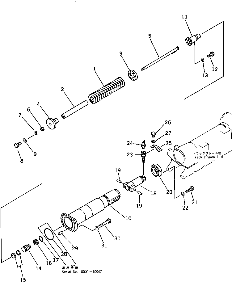 SPRING,RECOIL 198-30-34211 KOMATSU