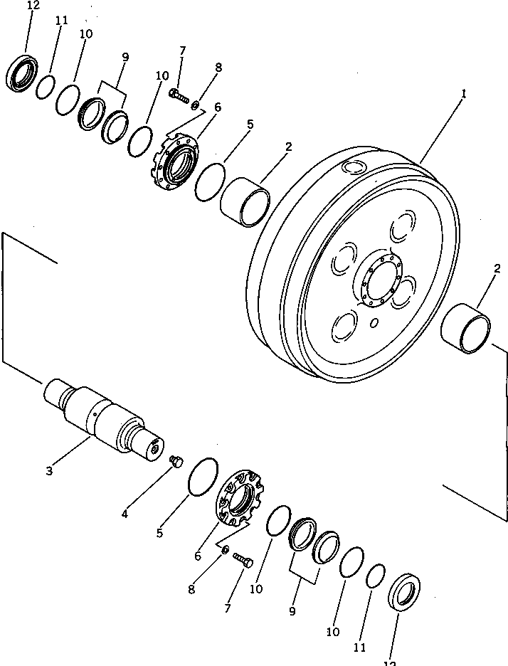 FRONT IDLER ASS'Y 198-30-00403 KOMATSU