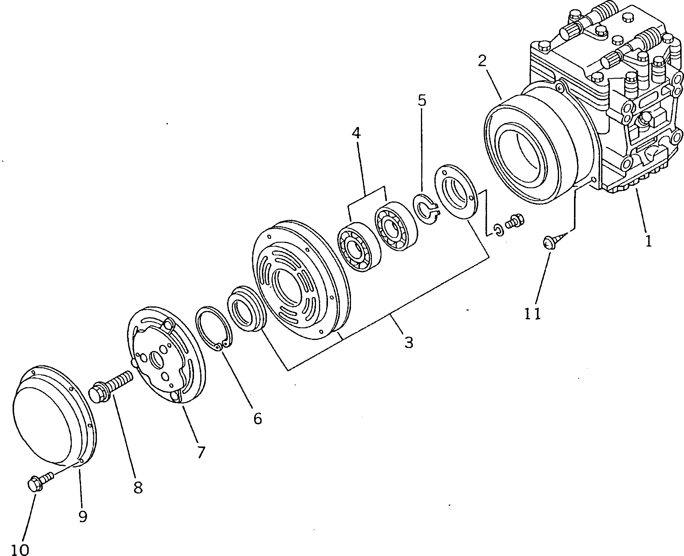 компрессор в сборе 198-911-7251 KOMATSU
