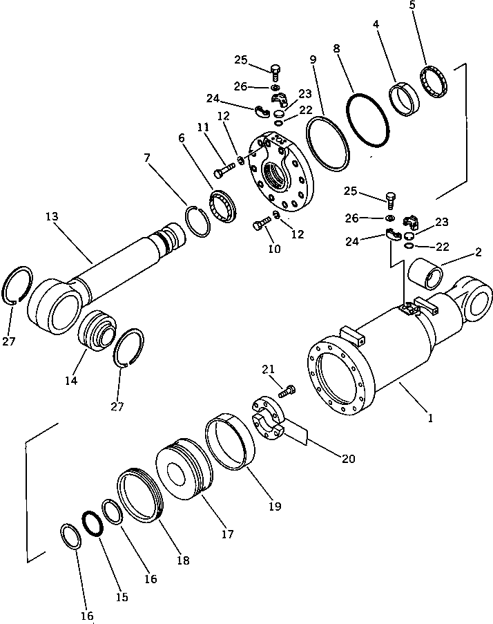 CYLINDER ASS'Y,BLADE TILT 198-63-02090 KOMATSU