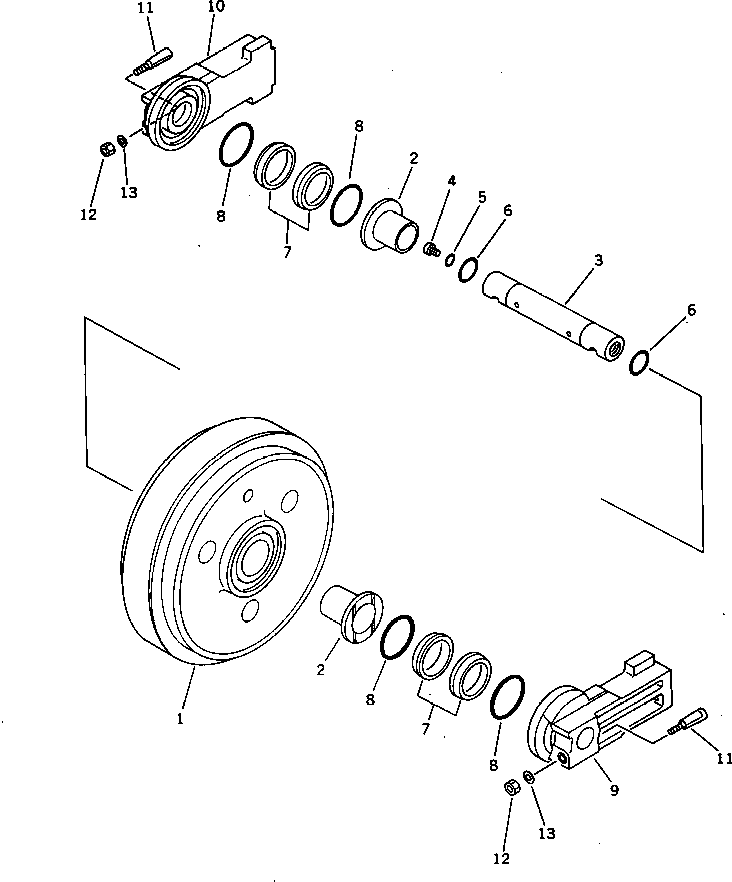 Направляющее колесо 208-30-33310 KOMATSU