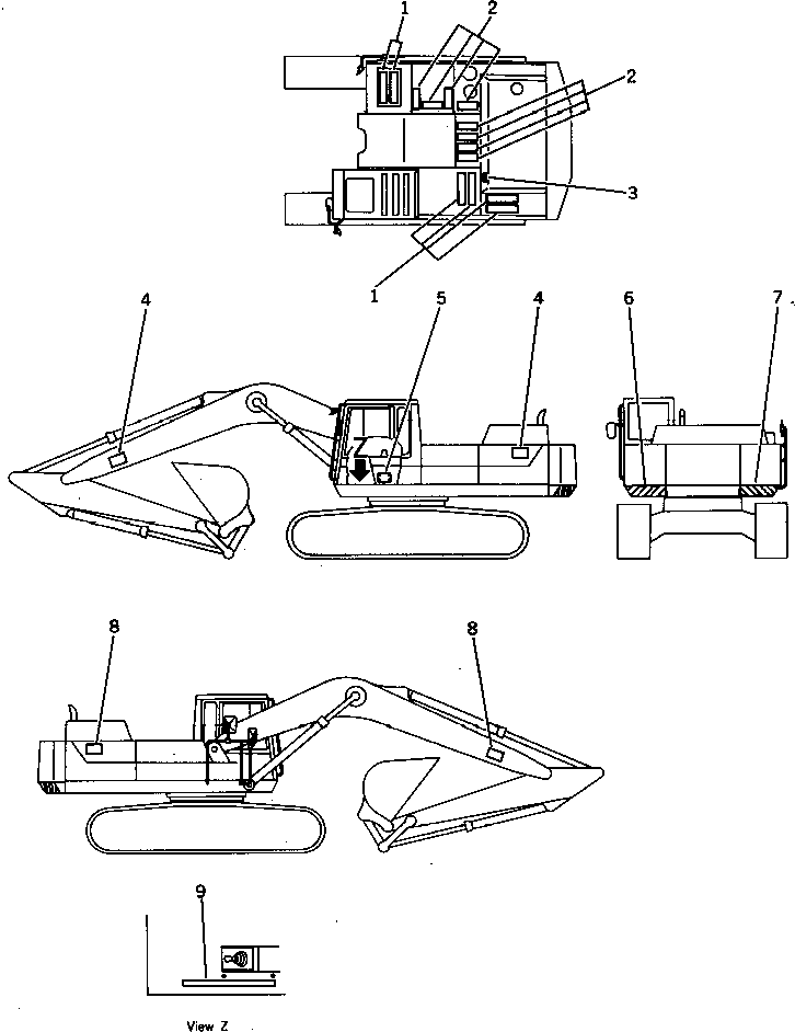 DECALCOMANIA,L.H. 207-00-31280 KOMATSU