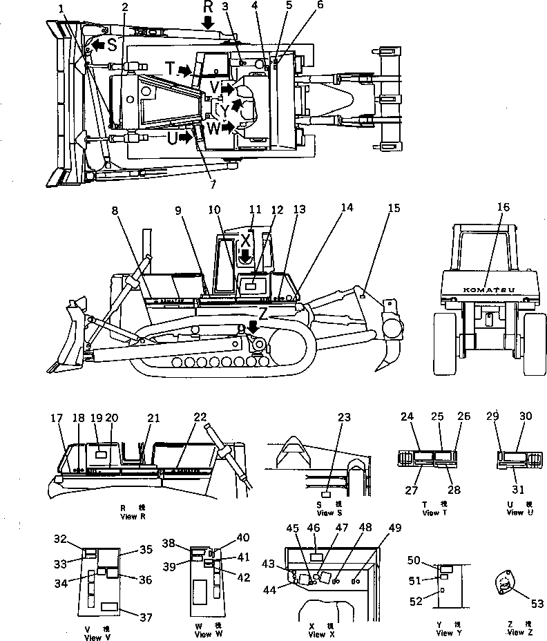 STRIPE,L.H. 195-98-21510 KOMATSU