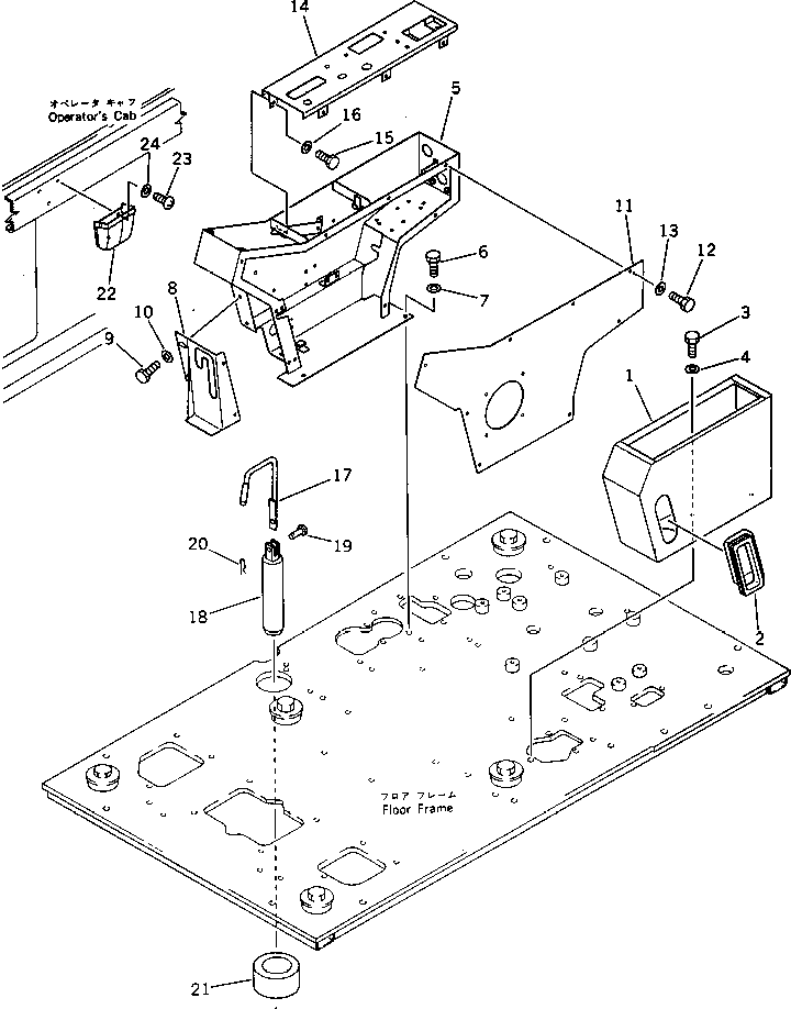 BOX,R.H. 208-43-31120 KOMATSU