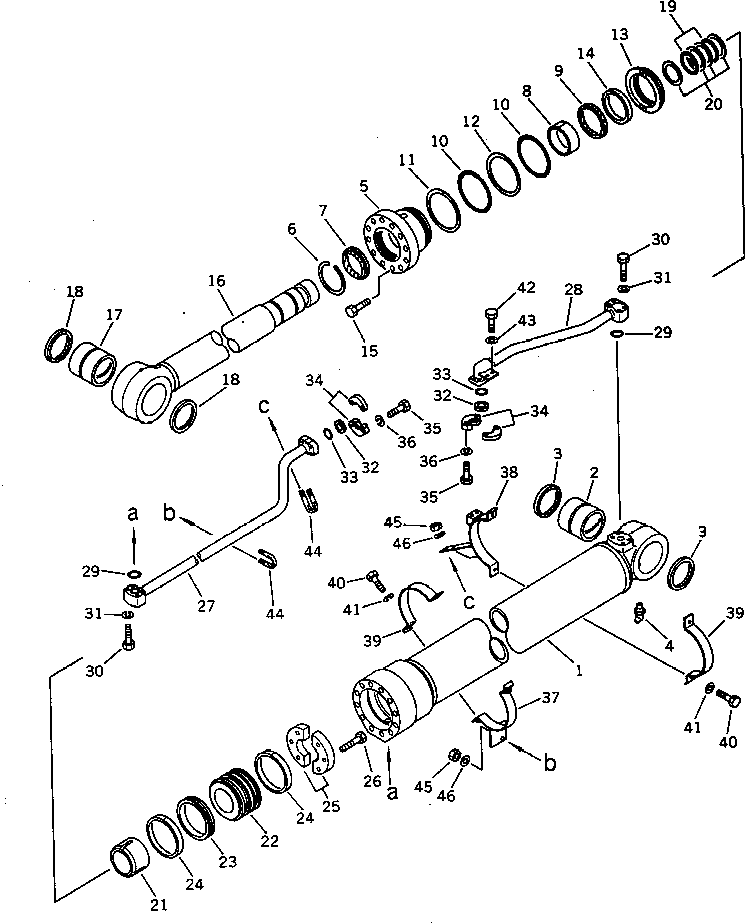 CYLINDER ASS'Y,BOOM¤ L.H. 208-63-54103 KOMATSU