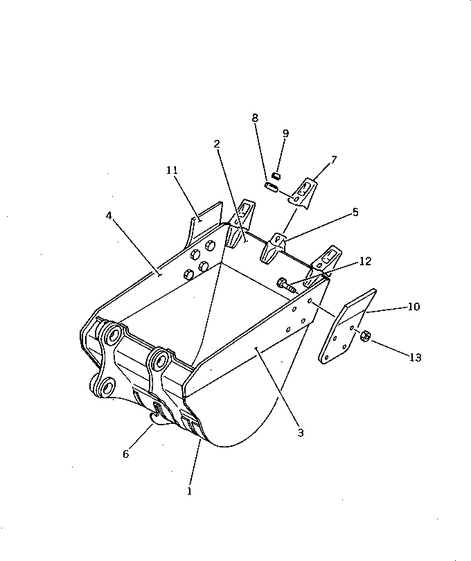 BUCKET,(SEE FIG.7711) 206-926-5230 KOMATSU