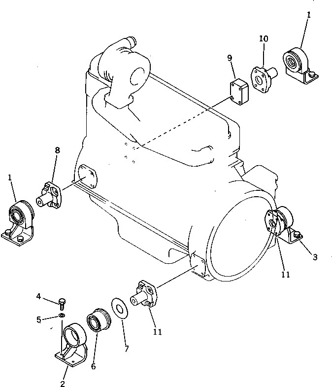 BRACKET,REAR¤ L.H. 22S-01-11140 KOMATSU