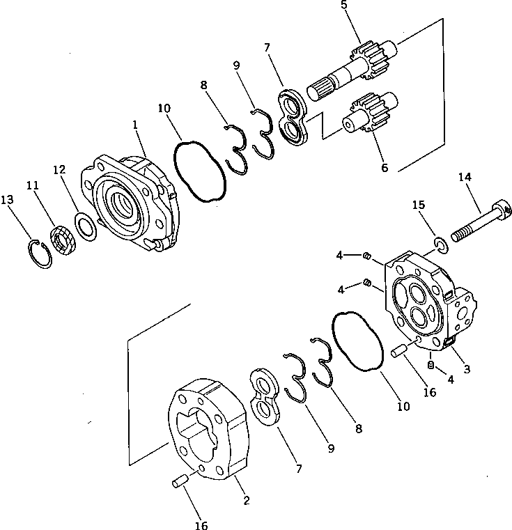 PUMP ASS'Y,(SAR63) 705-22-36040 KOMATSU