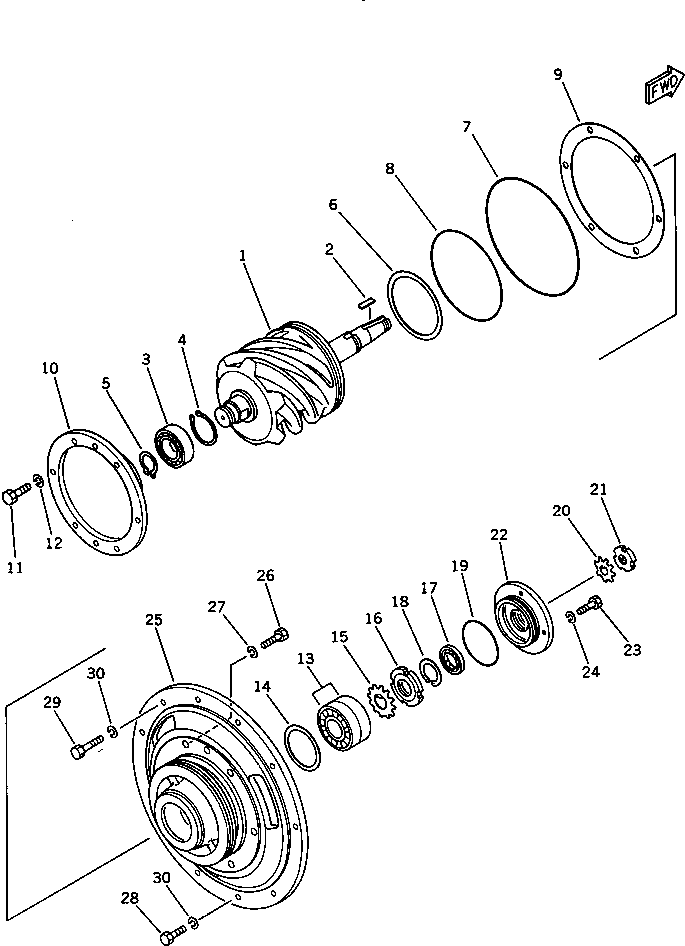 Стопорное кольцо M012602007209 KOMATSU
