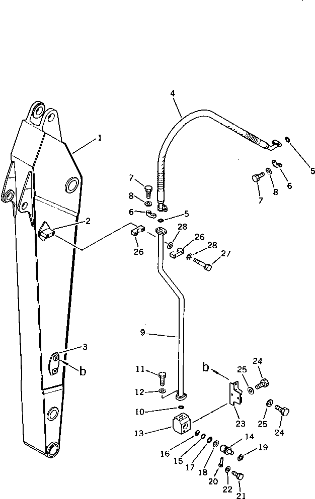 TUBE,R.H. (1800MM) 205-970-7790 KOMATSU