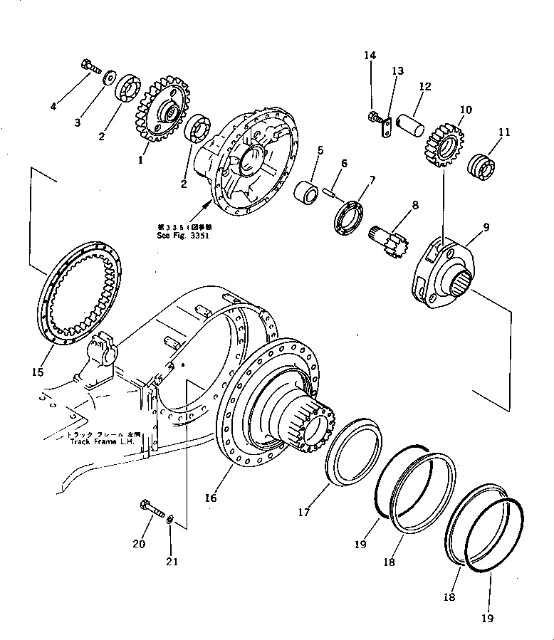 бортовой редуктор в сборе (209-27-00110) KOMATSU