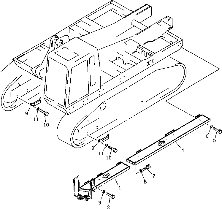 SIDE STEP GROUP,L.H. (\8\209-54-X4400) KOMATSU