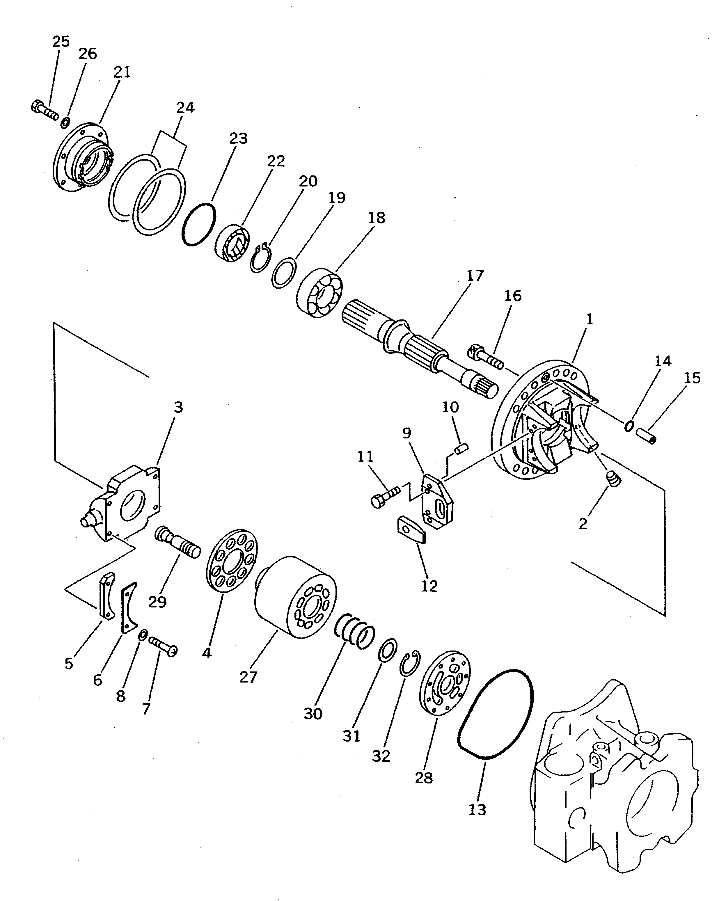 PUMP ASS'Y,(HPV 90+90) (\2\708-25-04080) KOMATSU