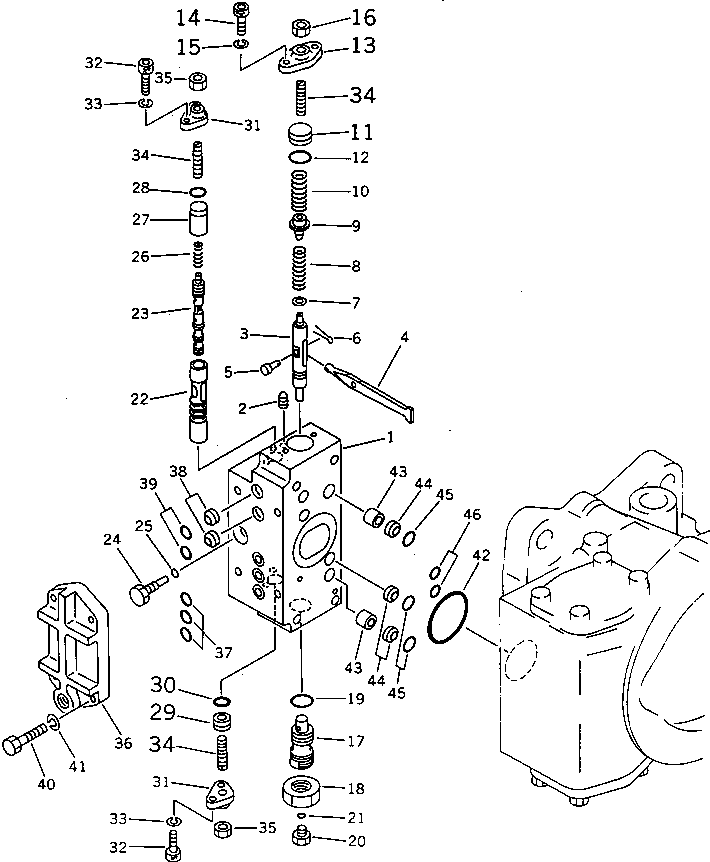SERVO VALVE ASS'Y,REAR (708-25-56200) KOMATSU