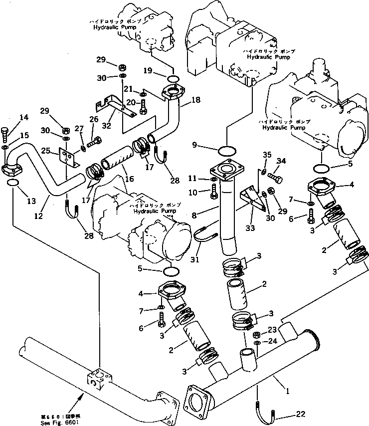 Трубка 209-62-55271 KOMATSU