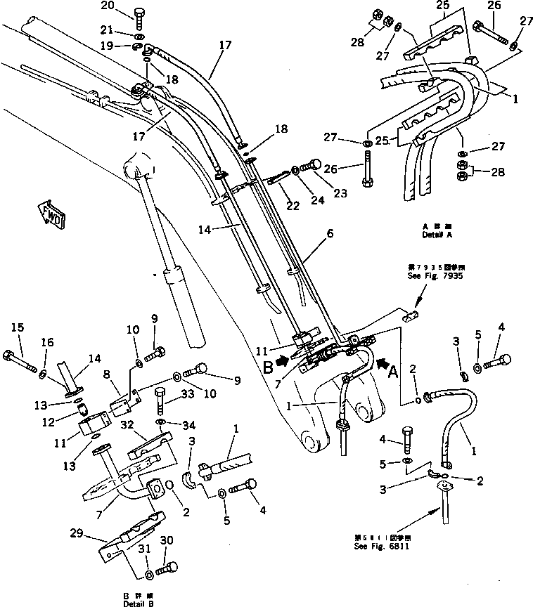 PIPING GROUP (\8\209-942-X120) KOMATSU