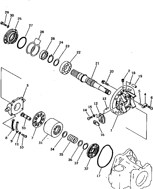 CYLINDER BLOCK A.,FRONT (\4\708-27-00282) KOMATSU