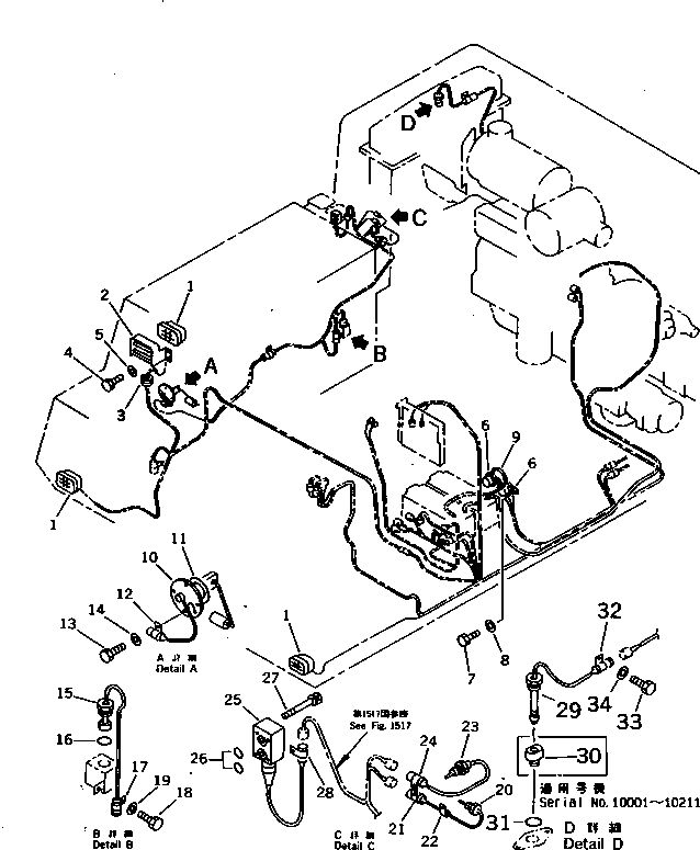 SENSOR,WATER LEVEL 7861-99-4510 KOMATSU
