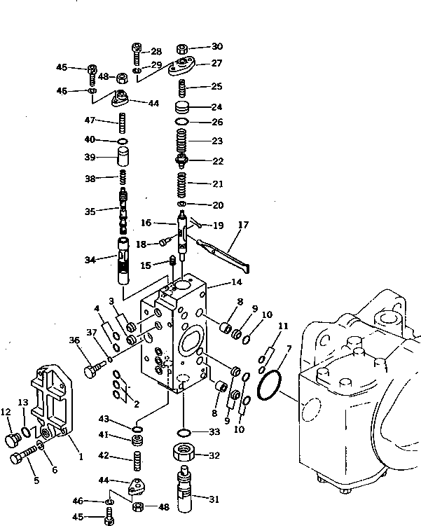 SERVO VALVE SUB A. 708-25-07490 KOMATSU