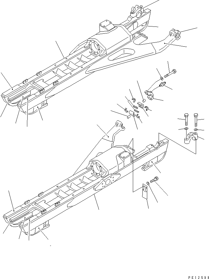 TRACK FRAME ASS'Y,R.H. 154-30-00720 KOMATSU