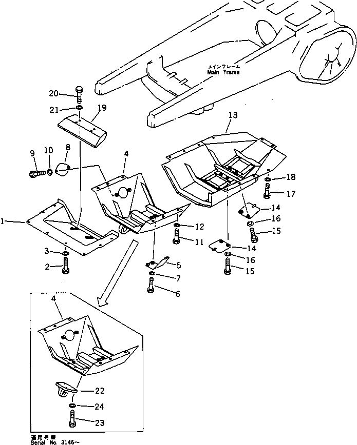 COVER,ENGINE (EXCEPT JAPAN) 154-54-45280 KOMATSU