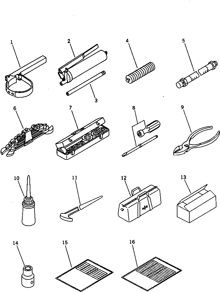 TABLE,ACCESSORY (INDONESIAN) 154-98-35940 KOMATSU