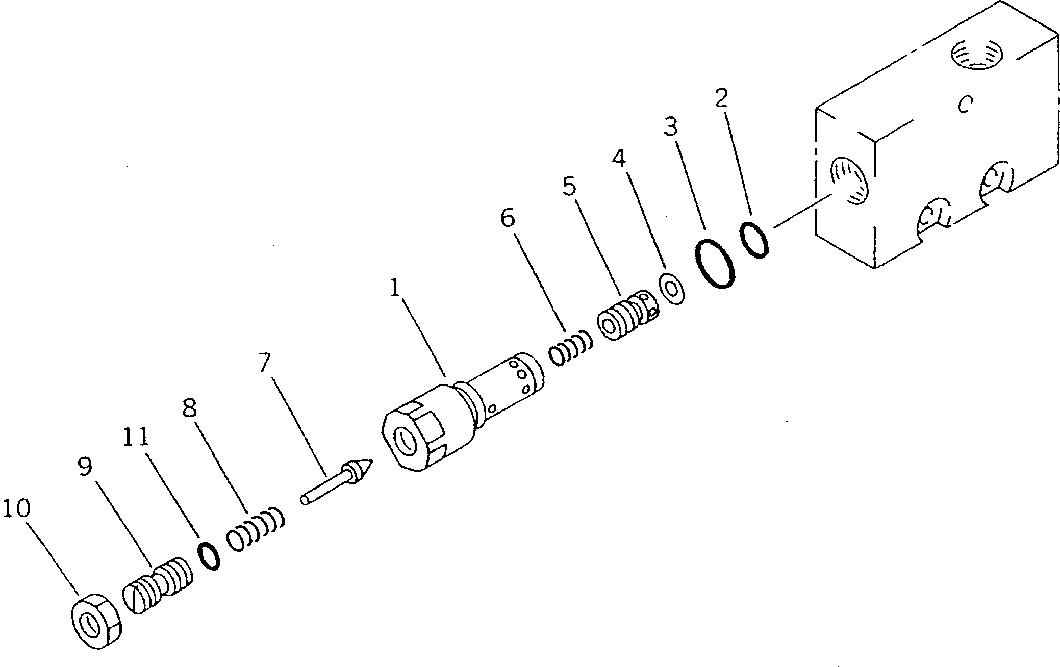 предохранительный клапан в сборе 700-24-52001 KOMATSU