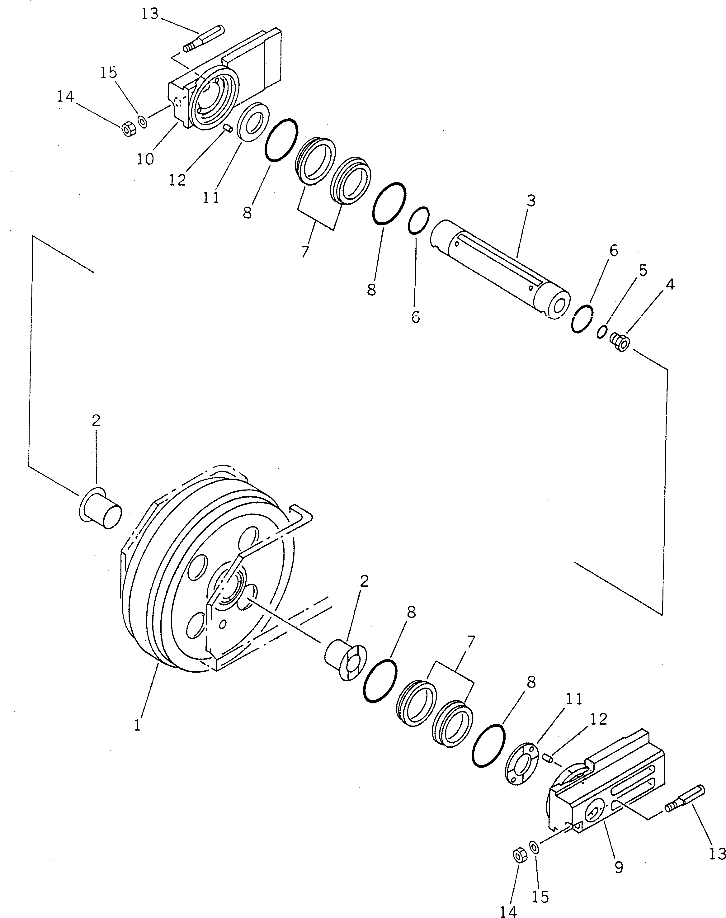 Опора левая 21T-30-13151 KOMATSU