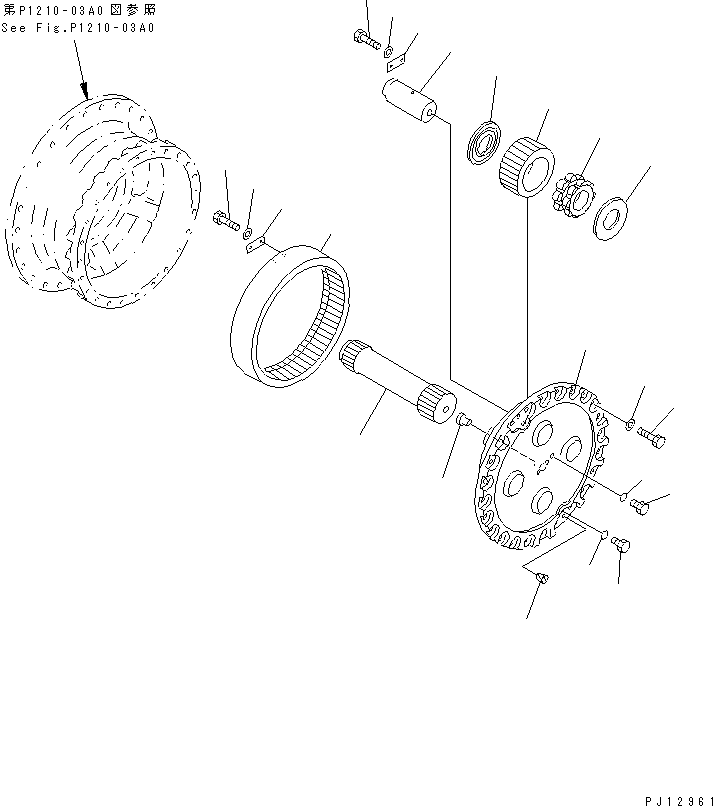 FINAL DRIVE ASS'Y,R.H. (21T-27-00113) KOMATSU
