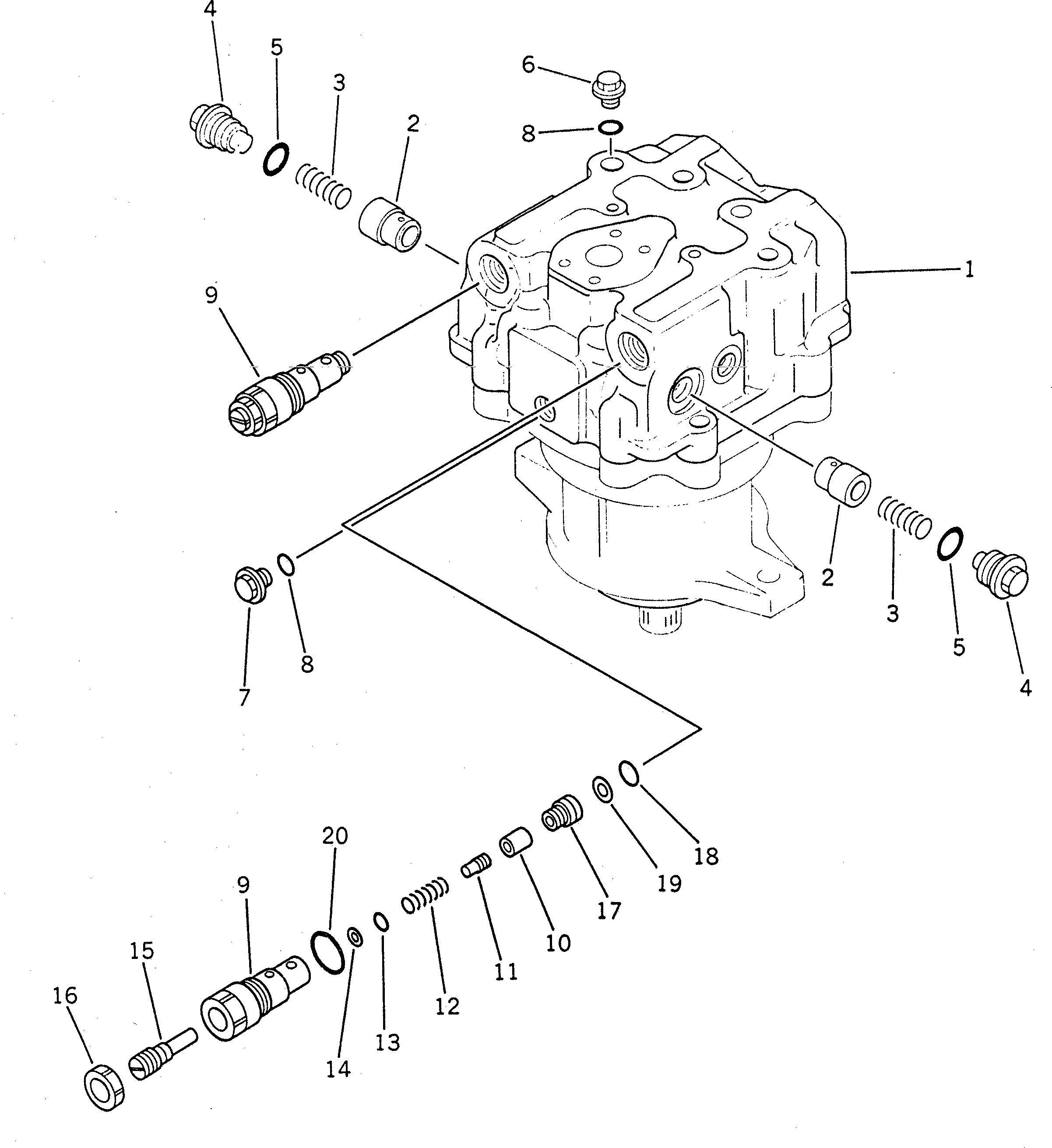 Предохранительный клапан в сборе 702-77-01302 KOMATSU