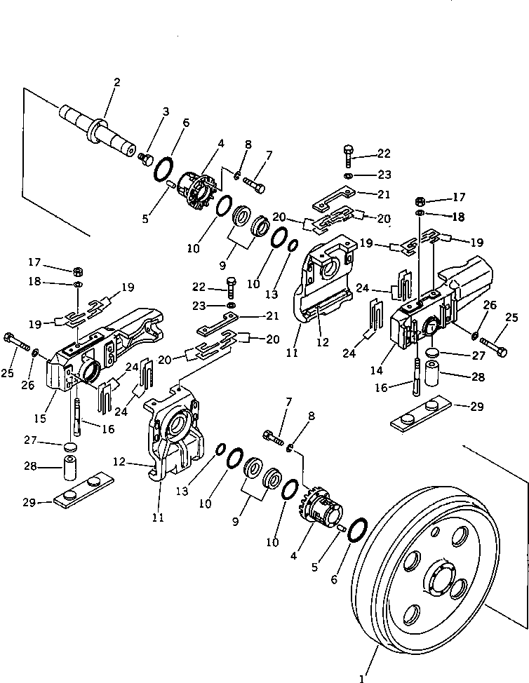 FRONT IDLER ASS'Y \0\154-30-00770 KOMATSU