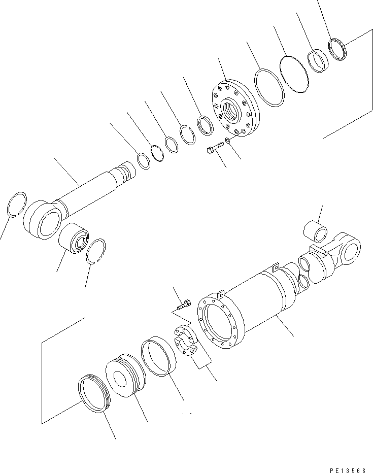 Шток поршня 198-63-52521 KOMATSU