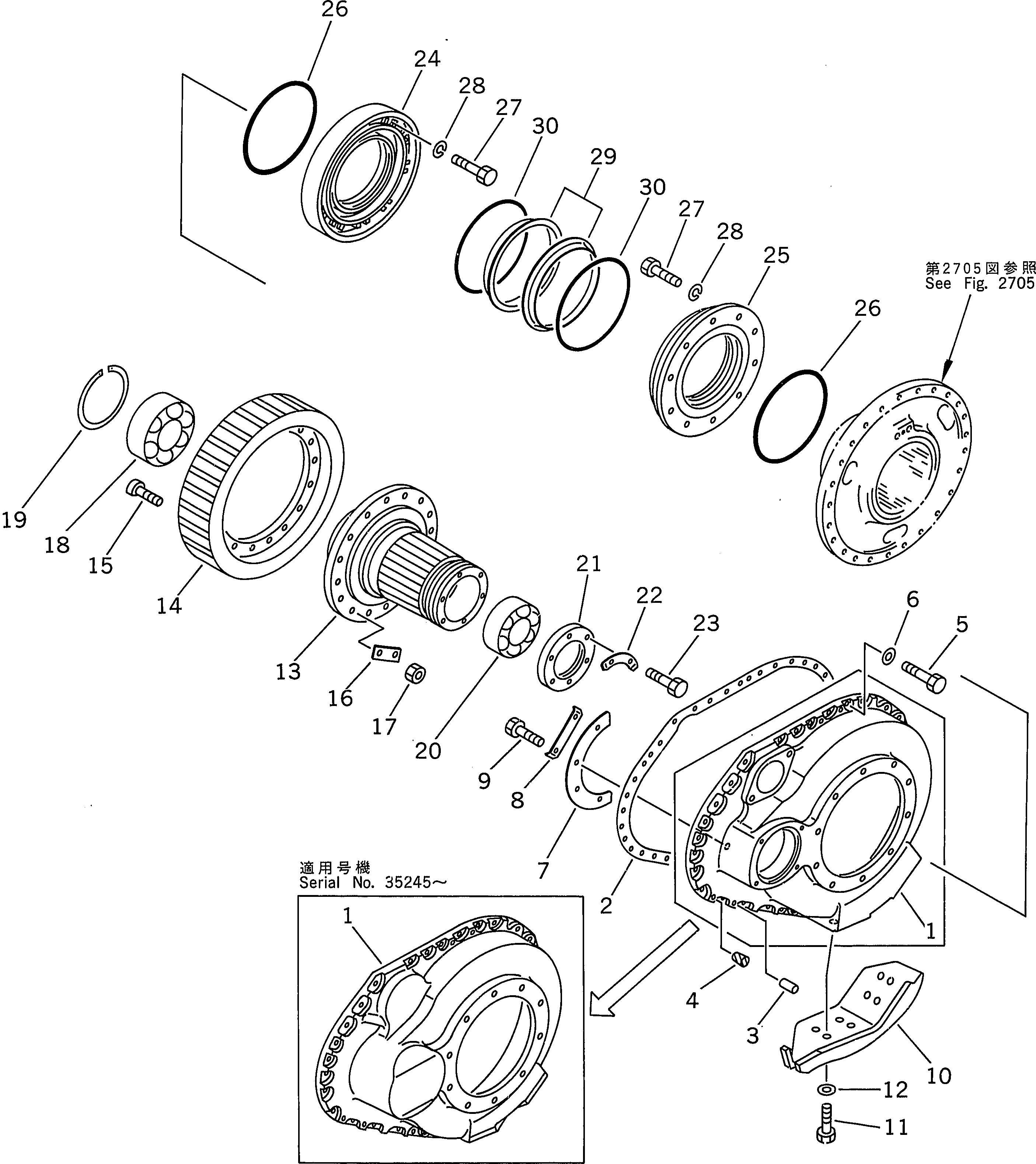 Ограждение левое 154-27-15110 KOMATSU