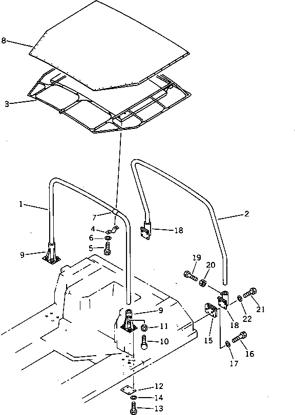 HEAD GUARD ASS'Y 154-906-0060 KOMATSU