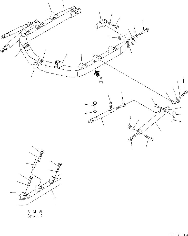 ARM AND BRACE GROUP (\8\154-70-X1300) KOMATSU