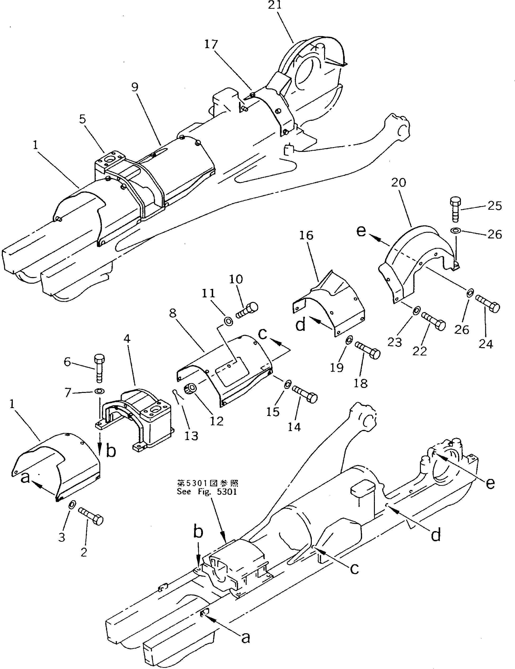 Опора левая 15A-30-12110 KOMATSU